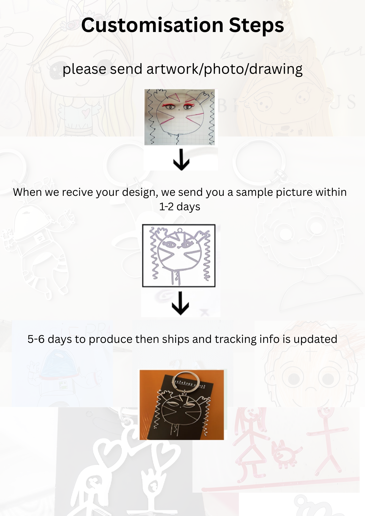 Customized Drawing Keychain