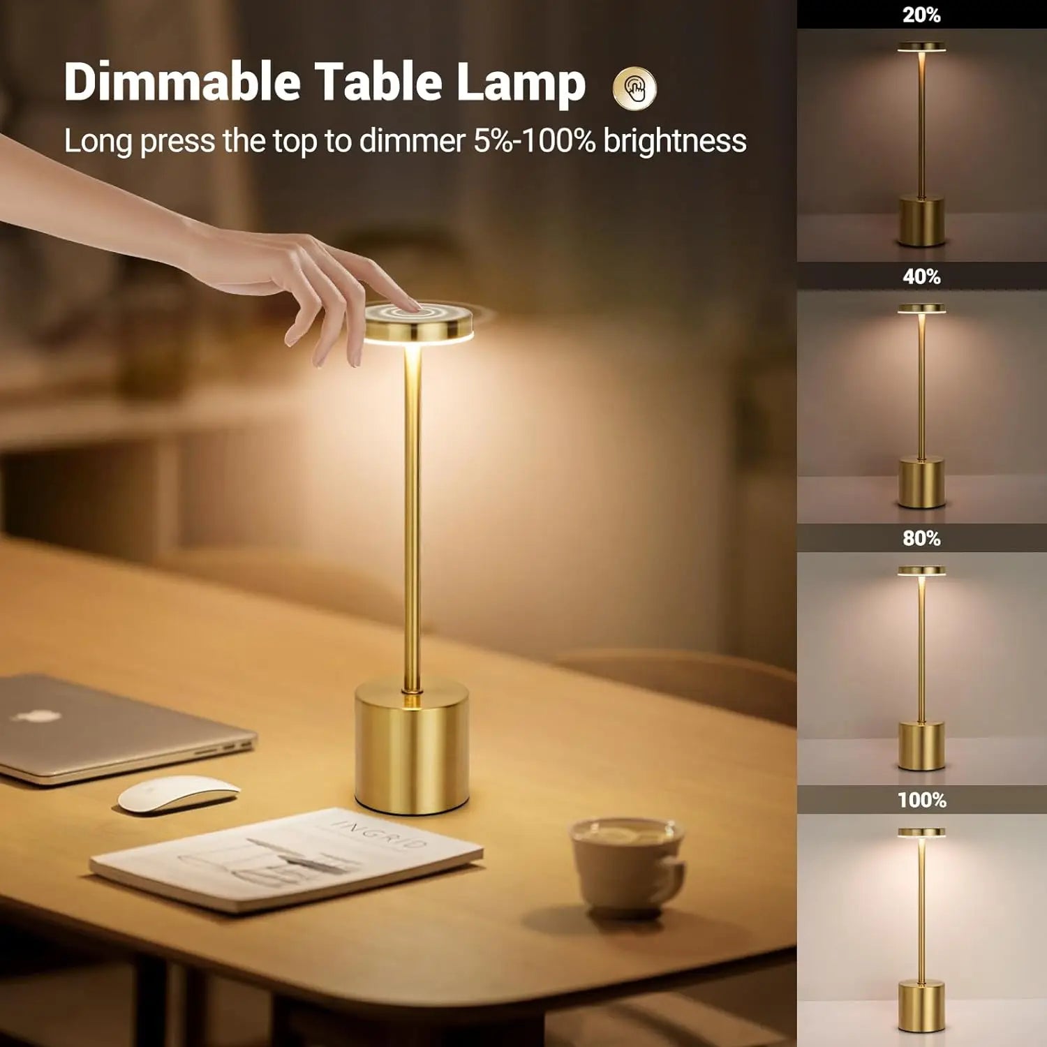 Classic Touch Sensor Rechargeable LED Table Lamp