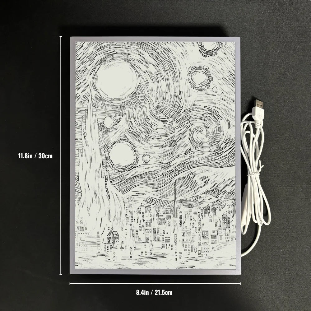 Van Gogh Starry Night Night Light 